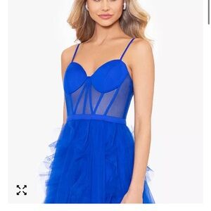 Blondie Nites Blue Prom Dress